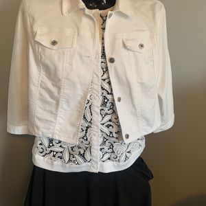 Chic’s White Jean Jacket w/Eyelet
